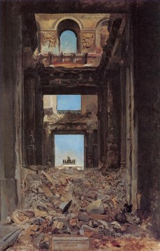 メッソニエ コミューン後のチュイルリー宮殿の廃墟 アカデミズム アレクサンドル・カバネル Oil Paintings